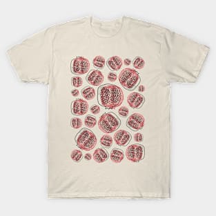 Feel Pomegranate Summer Pattern T-Shirt